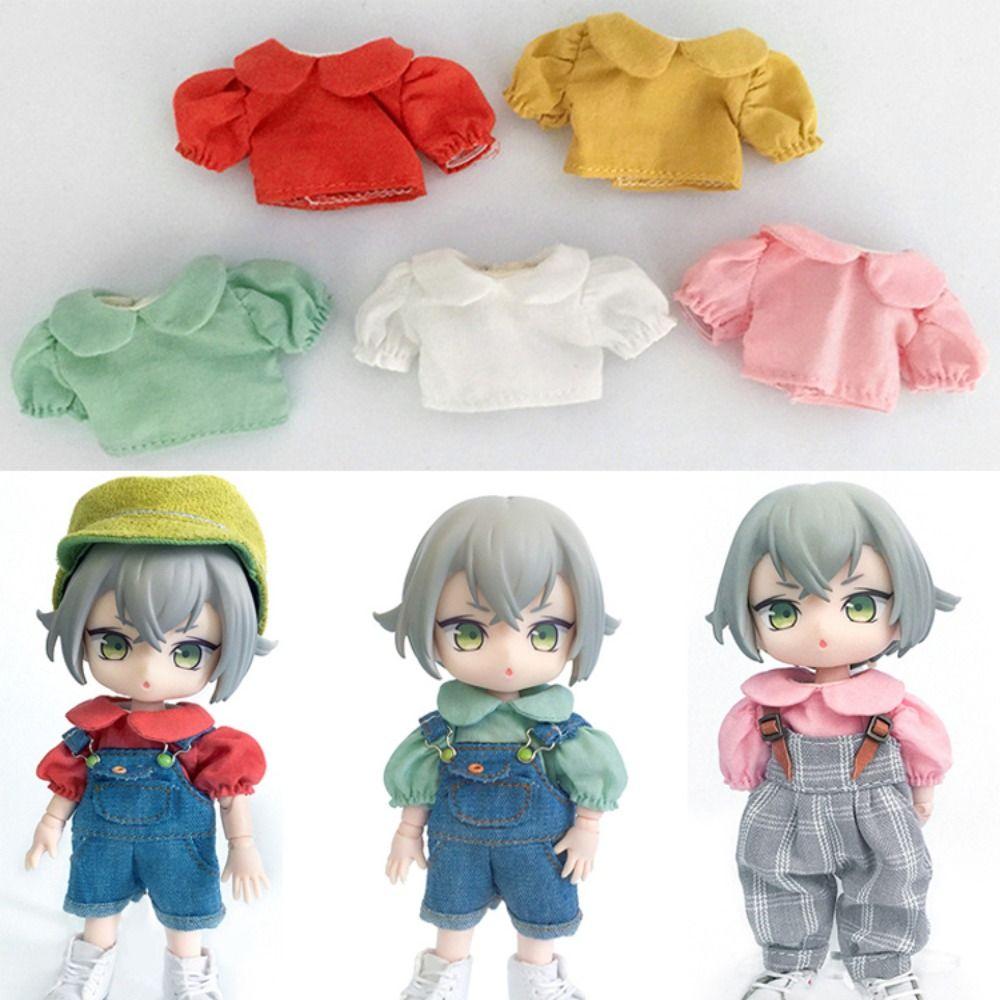 

Повседневная одежда, кукла, футболка, хлопковые аксессуары для кукол «сделай сам», 1/11 куклы OB11/1/12 куклы BJD