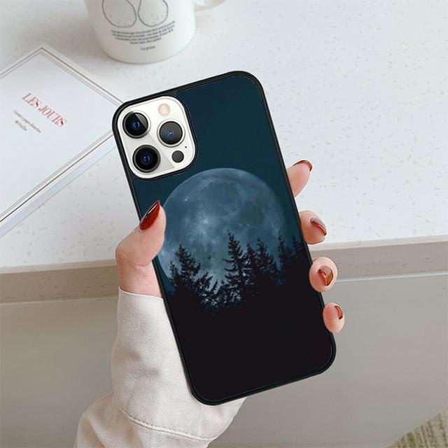 Coque de téléphone Lune de Forêt Pour iPhone 17 Air 14 15 16 13 12 Housse Pour Apple iPhone 17 Air 14 15 16 Pro Max 6S Plus Coque