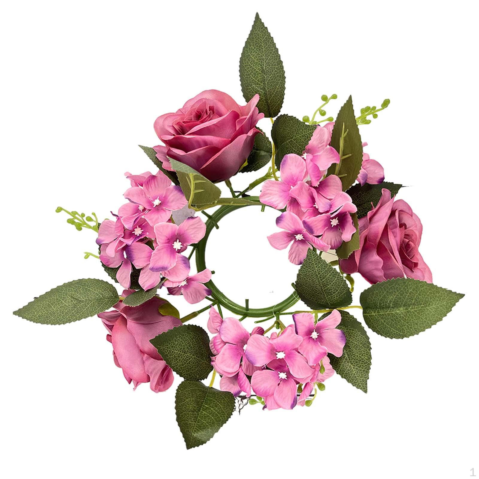 

Рождественские венки со свечами и кольцами Мини искусственный настольный рождественский венок держатель purplw