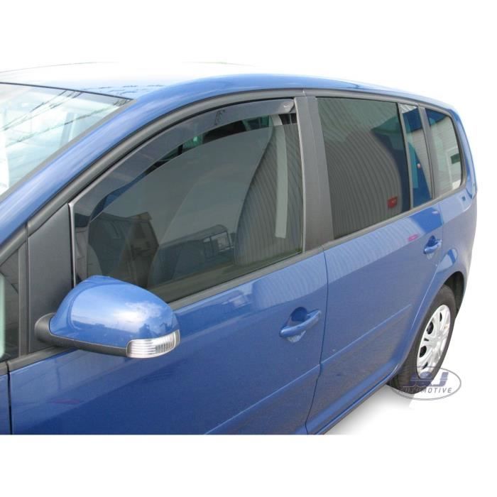 Air Deflectors - J&J AUTOMOTIVE - Volkswagen Touran - Smoked - Reinforced Acrylic - Easy Installation