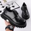 2025 Herren Derby Schuhe mit dicker Sohle: Höhenverstärkend, Trendiges Big Head Leder, High Street Britischer Stil.