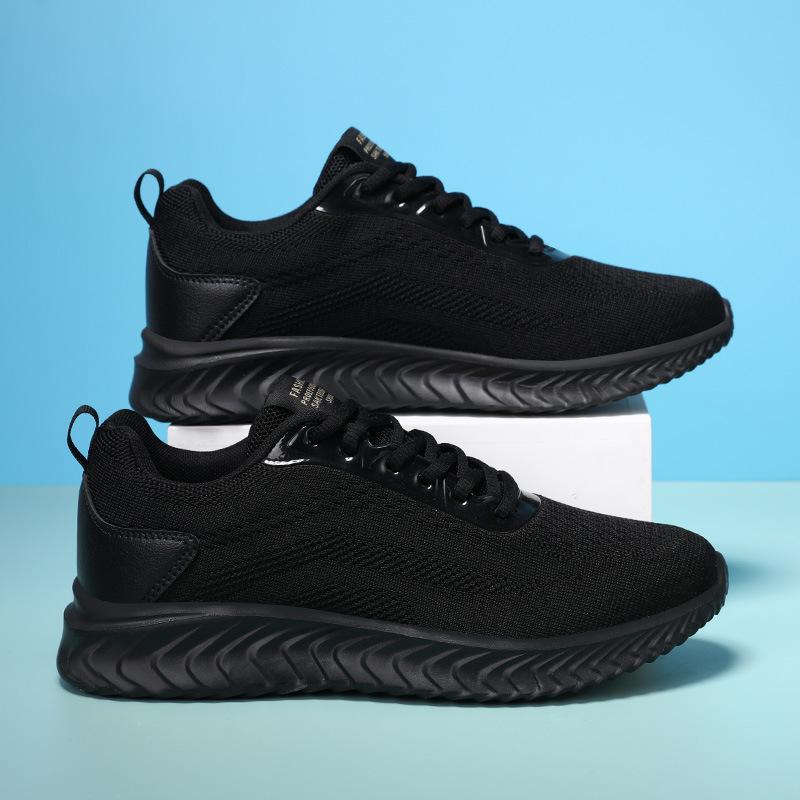 

Новые мужские спортивные туфли с мушками, модный тренд, простые однотонные легкие повседневные туфли, тренд, удобные мужские кроссовки для бега 44