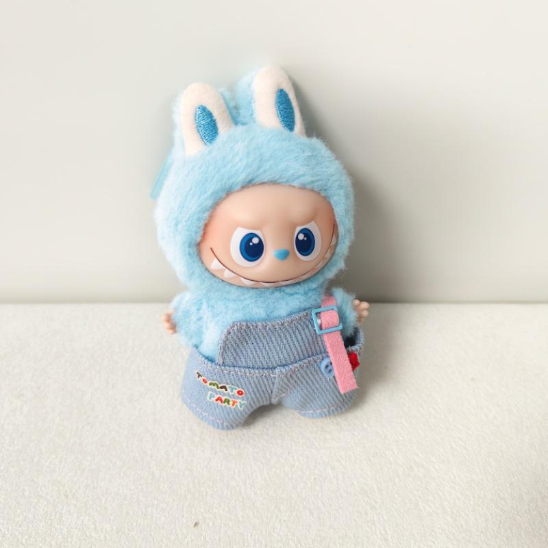 

Mini Labubu 4.0 Denim Overalls - 4th Gen Doll Clothes: Heart s Secret Code Collection 4th Generation (4.0) Doll Not Included