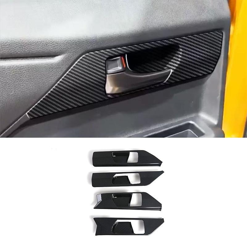 For Toyota Hilux 2026 Carbon Fiber Pattern Window Switch Panel Gear Shift Frame Steering Wheel Trim Mirror Cover Car Accessories