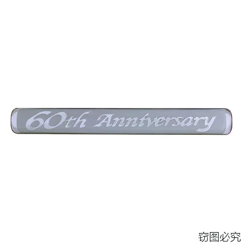 Car Sticker Executive Black White Emblem 60th Anniversary Badge Decal for Toyota Tundra Corolla Prado Brownstone Limited Edition