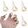 5pcs Finger Ring Metal Nails For Fingers Easy Braiding Hair Tool Finger Claws