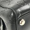 GUCCI 625774 GG embossed logo Bag Tote Bag Shoulder Bag Leather Black