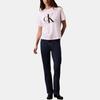 Calvin Klein Buchstabe Weich Atmungsaktiv Locker Rundhals Kurzarm T-Shirt Damen Tops Strahlend Weiß 40WL966-110
