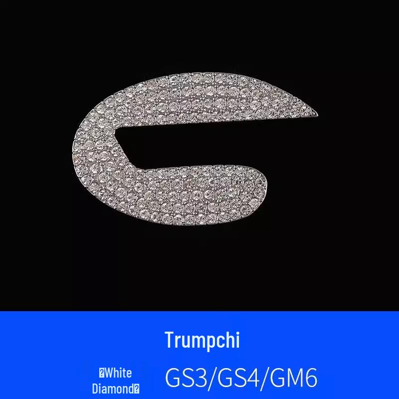 Naklejka z logo na kierownicę z cyrkoniami - Stylowa dekoracja wnętrza samochodu