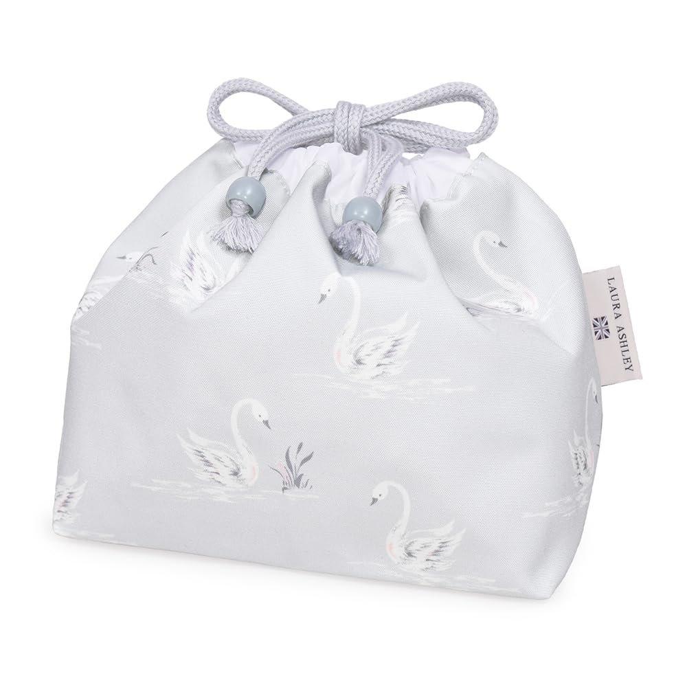 BUNTER CANDY-STIL Laura Ashley Schwäne Kinder-Schultasche 5-teiliges Set Wasserabweisend Bügelfrei Unterrichtstasche Schuhtasche Sportbeutel