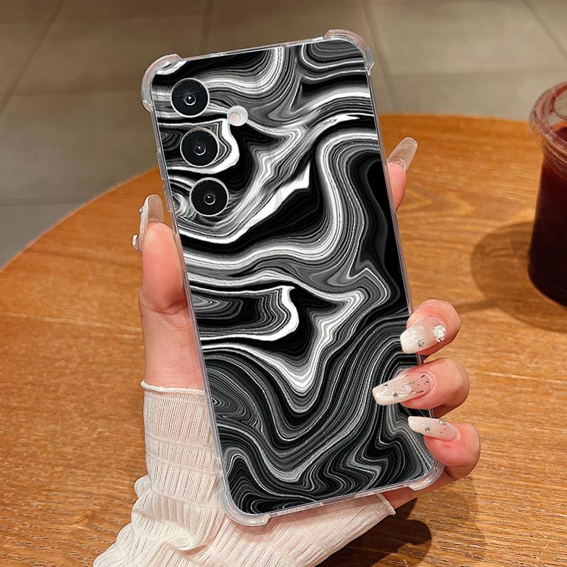 Sandstone Marble Pattern Phone Case For Samsung Galaxy S26 S25 S24 S23 Ultra S22 Plus S21 S24 S25 FE Clear Shockproof Soft Cover