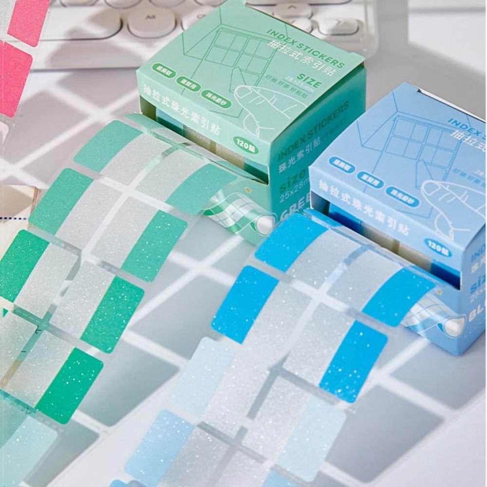 Aesthetic Stationery Pearlescent Sticky Tabs Transparent Pearl Memo Pad Sticky Notes  School Office