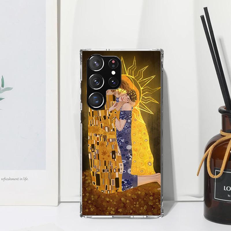 Kiss by Gustav Klimt Desig Phone Case For Samsung Galaxy S26 S25 Edge S24 FE S23 S22 Ultra S21 Plus S20 + Art Fundas Back Cover