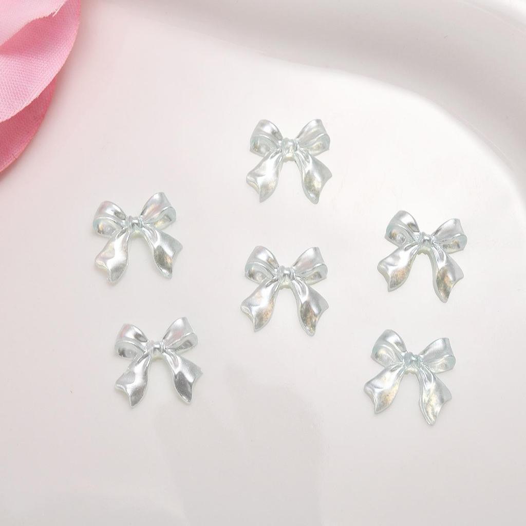 3D Pink Ribbon Bow Nail Accessories - Handmade DIY Wearable