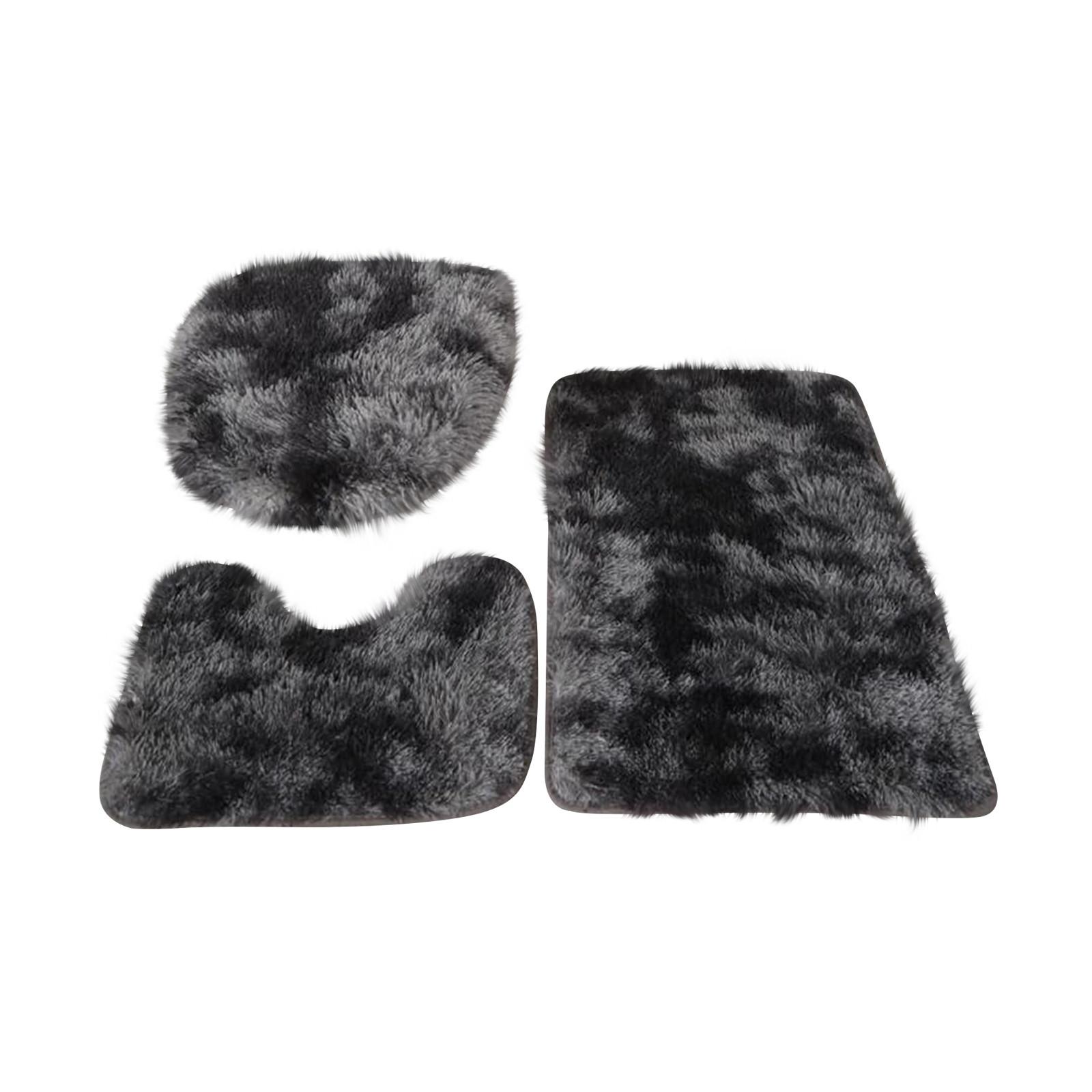 

Мягкий ультратонкий волокнистый коврик для ванной комнаты, набор из 3 предметов, скользящий коврик для ванной, плюшевый чехол для унитаза, впитывающий коврик для ванной, можно стирать в стиральной машине One Size