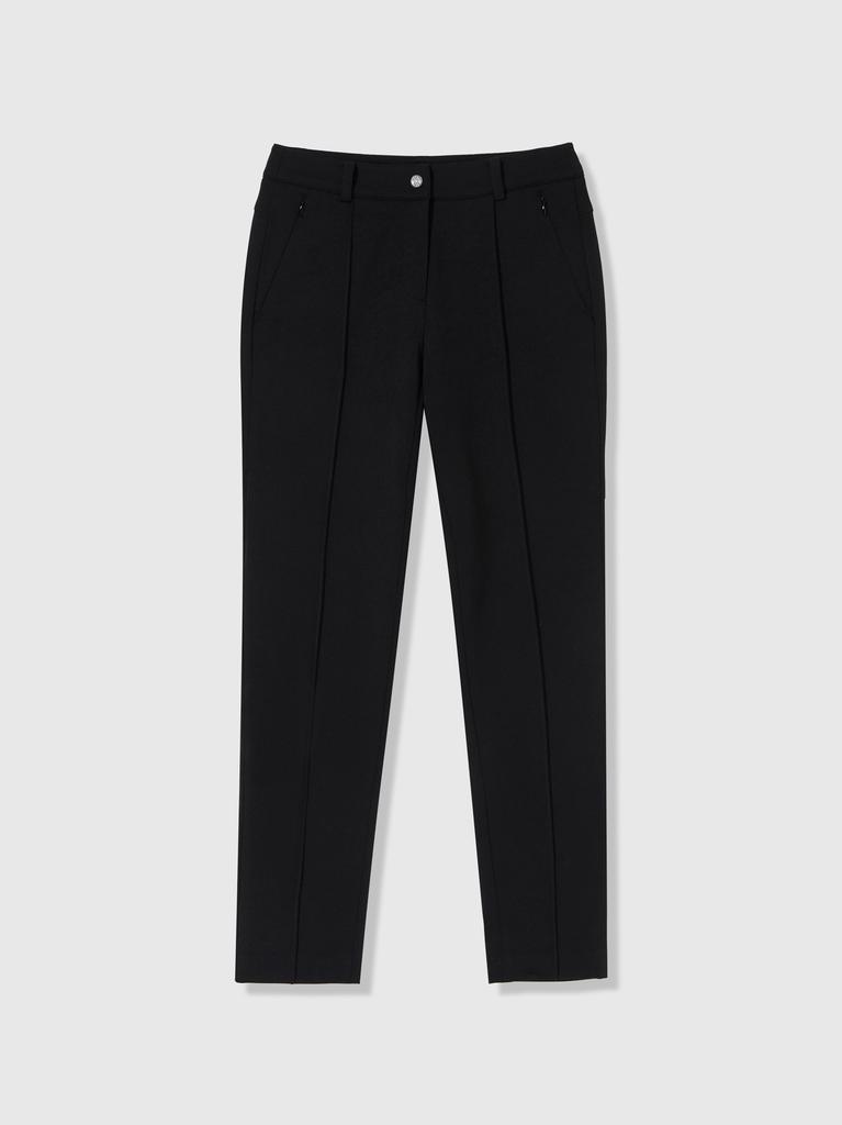 PIRETTI Savona Pintuck Tricot Brushed Pants _Black