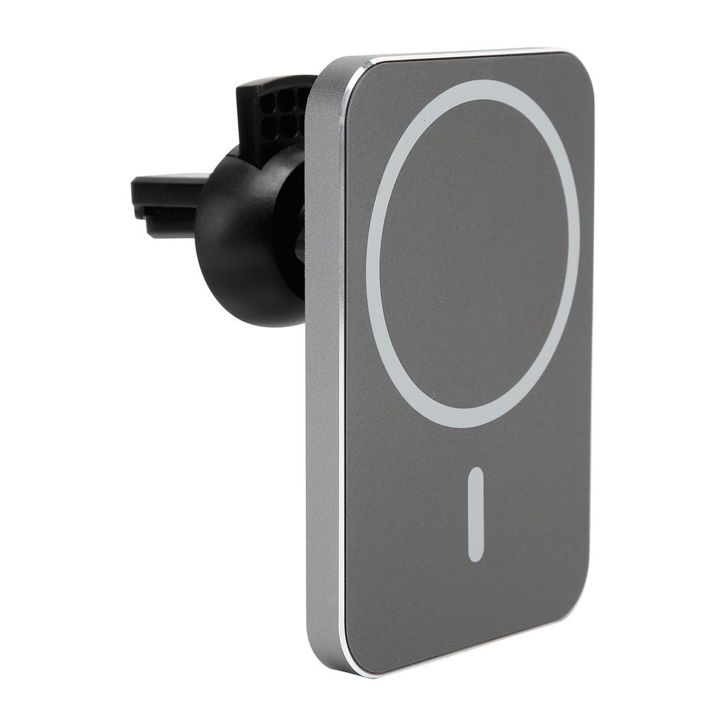 15W Square Magnetic Suction Wireless Charger Car Mobile Phone Holder Fast ChargingGrey