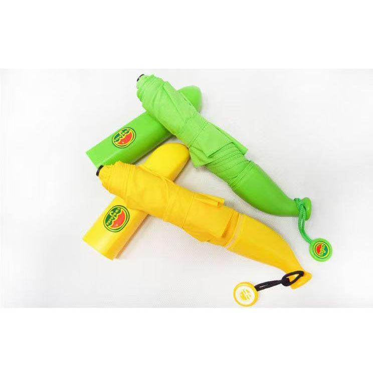 Cute Banana-Shaped Three-Fold Umbrella for Women Windproof Novelty Gift for Lovers