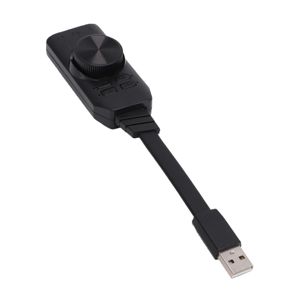 USB Sound Card 7.1 Surround Sound Adapter External Stereo Audio Jack Converter with Volume Control Mic Mute for PC
