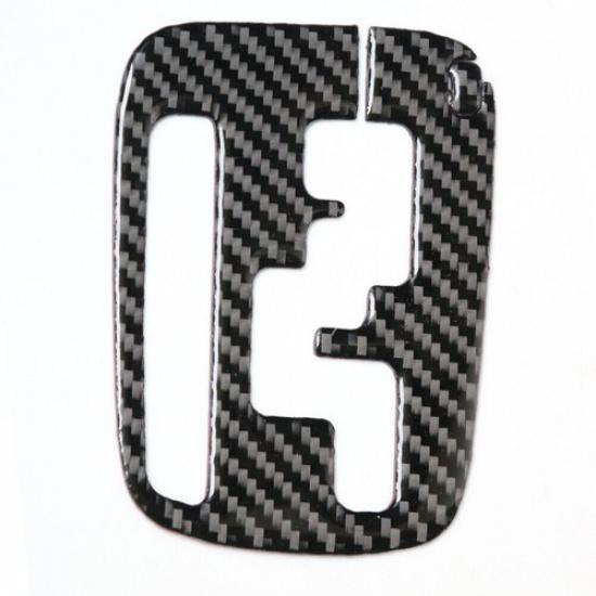 2Pcs Carbon Fiber Gear Shift Panel Cover Trim For Subaru Forester 2005-2008