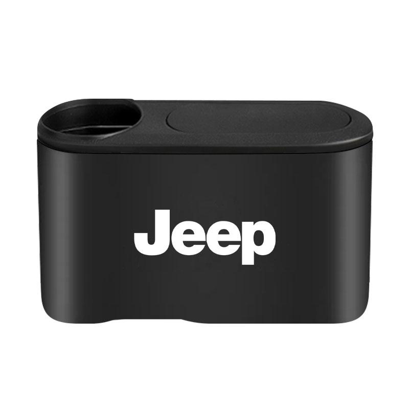 

Trash Can Auto Emblem Garbage Box Bin Storage Car Accessories For Jeep Renegade Wrangler JK JL Grand Cherokee Compass Patriot