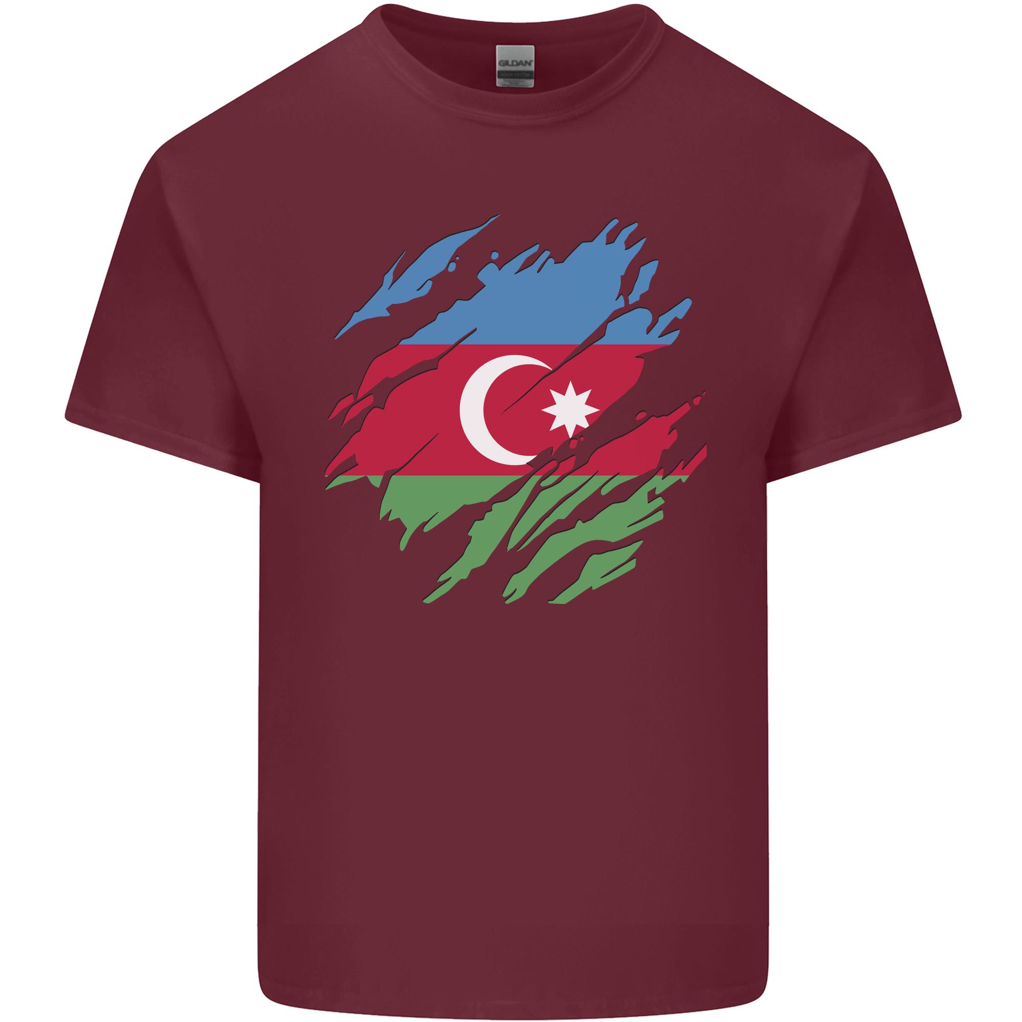 Torn Azerbaijan Flag Azerbaijani Day Football Unisexs Light Cotton TShirt S