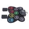 Roll Up Electric Drum Set Colorful Electronic Drum Pad with Foot Pedal and Drumsticks