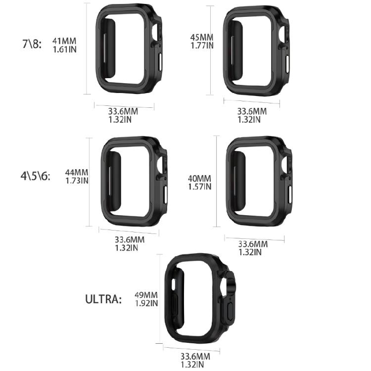 Soft TPU Protective Case Shockproof Watch Case 40/41/44/45mm for S8/7/6/5/4/SE2