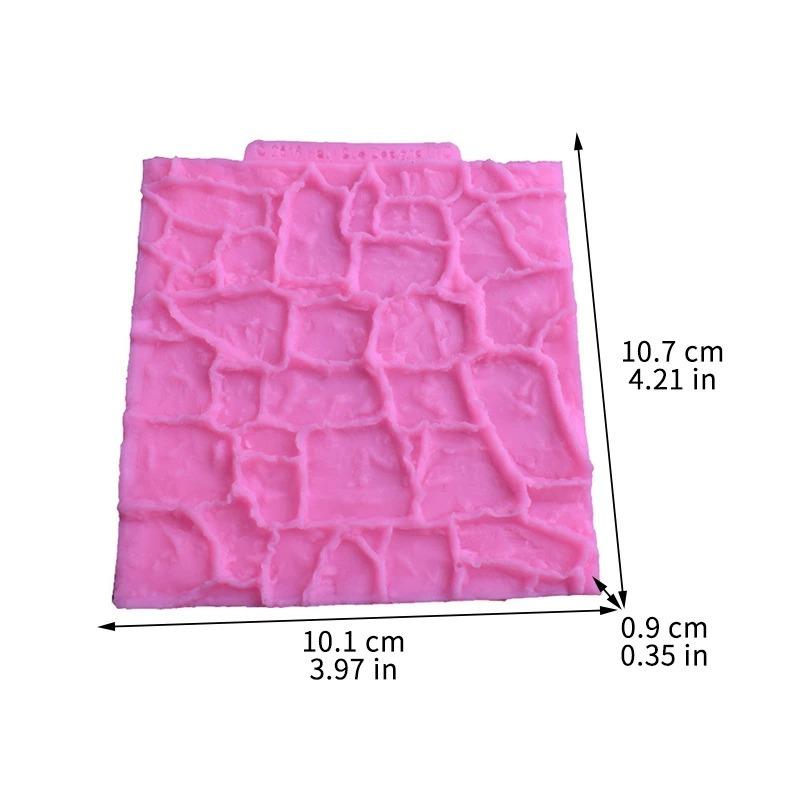 Rock Bark Texture Silicone Mold Kitchen Baking Cake Decoration Wall Skin Modeling Sugar Flipping Mold Gypsum Decor Silicone Mold