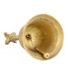 100% Messing Handarbeit Große Gravierte Handglocke Erzeugt Lauten und Klaren Klang Schule Meditation Kirche Bronze Glocke Kreatives Geschenk