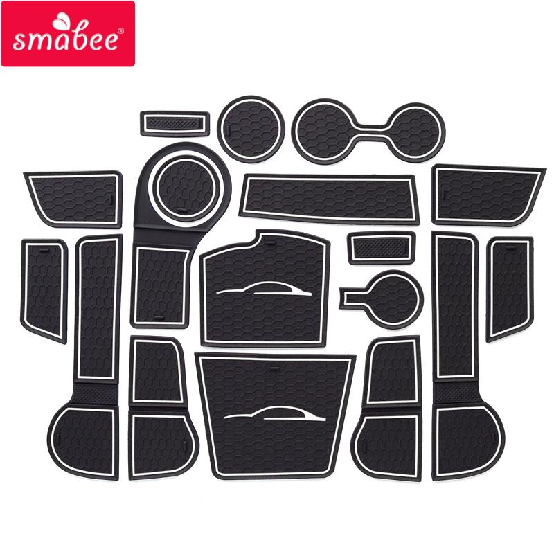 Smabee Gate Slot Cup Pad Non-Slip Mat for Kia Rio 4 X-Line RIO 2017 - 2024 Rio4 Car Anti-Slip Mats Interior Accessories Coaster