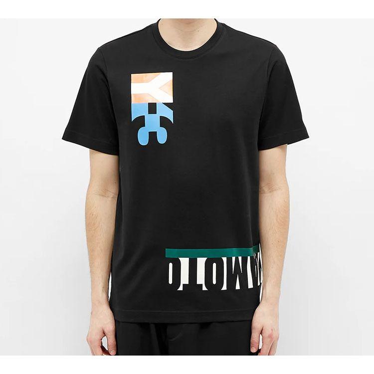 Y-3 Multi Block Grafisk T-skjorte Unisex Topper Svart FN5727
