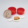 Skater Round Lunch 500ml Two with Made in Burger Concus Hello Box, Capacity, Tiers, Fork, Japan, ONWR1-A
