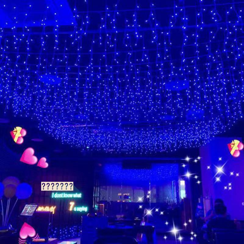Waterproof Outdoor LED Icicle Curtain Lights - Colored, Low Voltage, Perfect for Shopping Mall Decoration