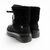 Great CHANEL Short Boots Coconeige Black Suede Leather Women 36 G37813 Used