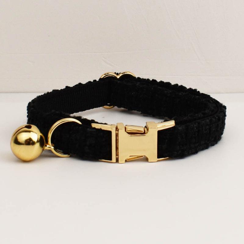 

Luxury Pet Collar Cat Dog Cute Bell Leash Anti Slip Collar Cats Design Small Large Dog Collars Chihuahua Accessories Pets Supply S чорний