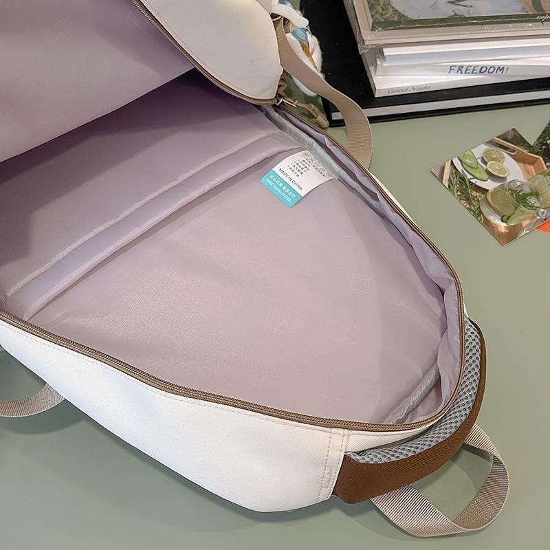 Color Block Large Capacity Junior High School Student Women's Backpack