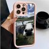 Luxtury Cute Cow Phone Case For iPhone 11 12 13 14 15 16 Pro Max X XS XR 7 8 Plus SE2020 Shockproof Soft Silicone Bumper Cover