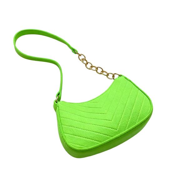 Women Felt Underarm Bag Fashion Shoulder Bag Stylish Top Handle Bag Quilted Handbag Stylish Hobo Bag for Shopping Dating Commuting