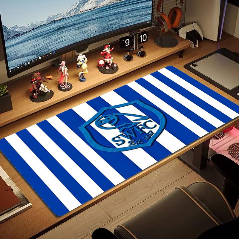 Sheffield Wednesday Logo Large Size Mouse Pad Large Gaming Table Cushion Non-slip Laptop Tablet Big Mousepad XXL Mat Mini PC Playmat With Lock edge