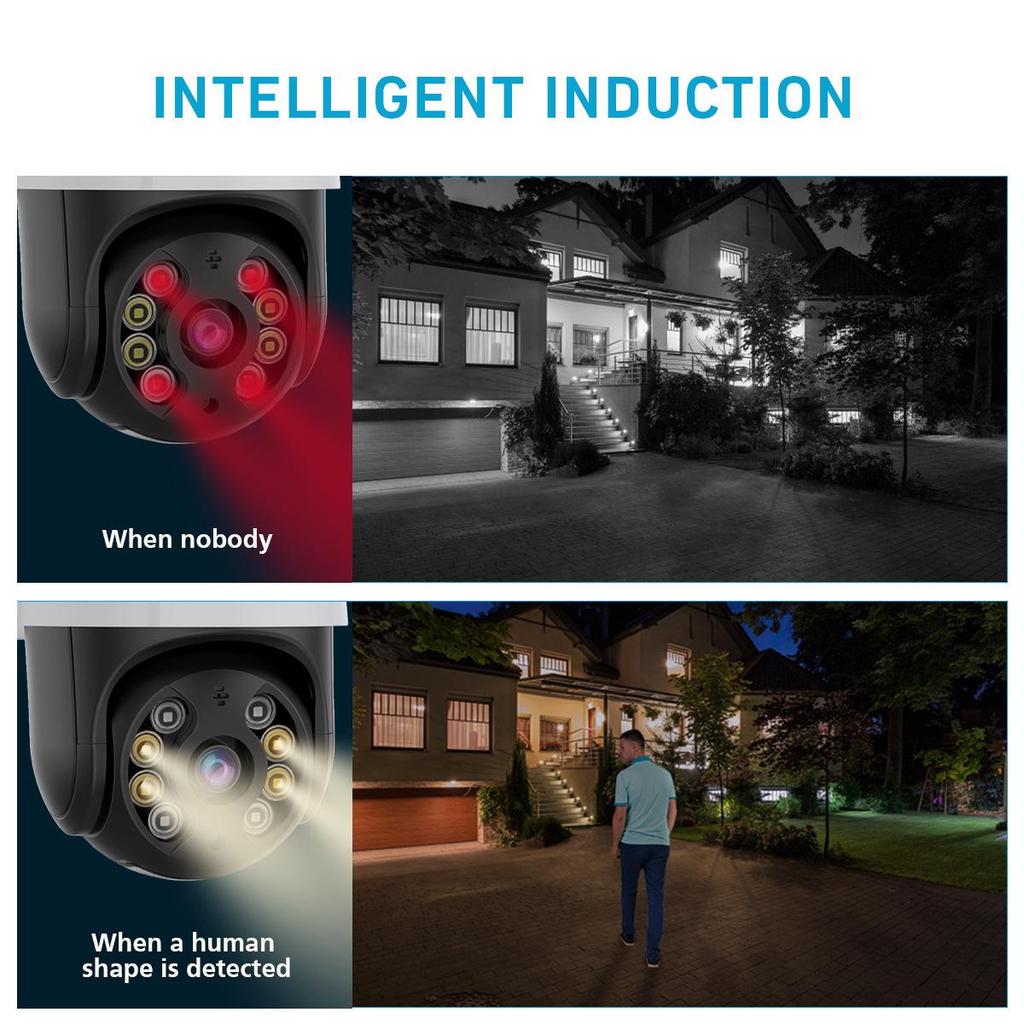 ICSEE 1080P HD WiFi PTZ Utendørskamera med Mobil Fjernovervåking