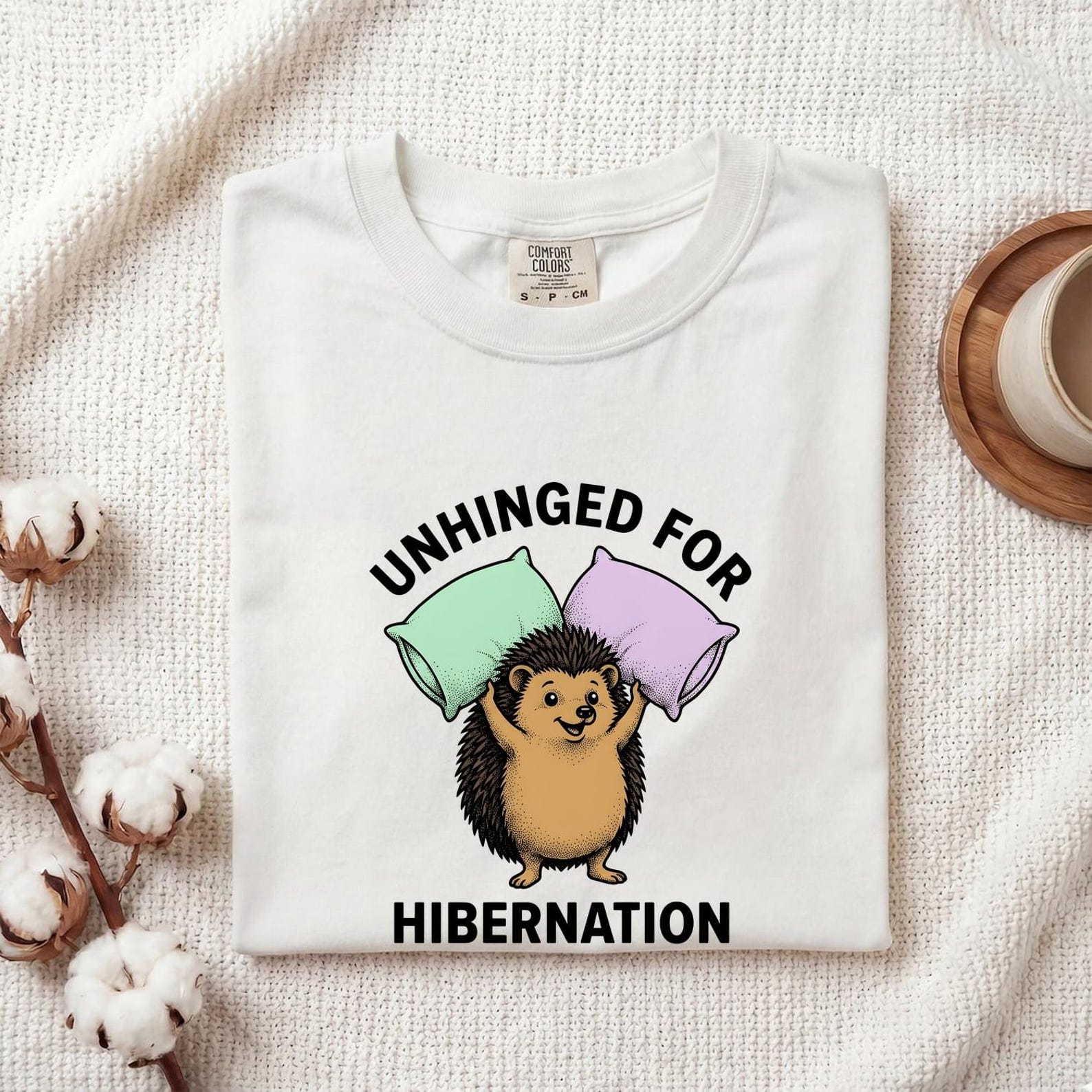 Hedgehog Art Shirt Holiday Critter Gift Women Sweet Tee Porcupine T-Shirt Christmas Fan Quill Graphic Line Art Soft Pillows Tshirt XL