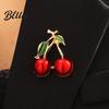 Bag Decoration Pin Oil Dripping Fruit Brooch Alloy Cherry Strawberry