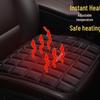 Checkered Three-Piece Car Seat Heating Pad Set - All Seasons Cushion for Car Interiors