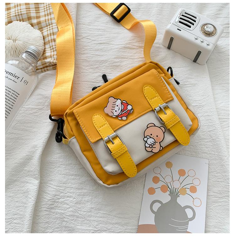 

Crossbody Милая Девушка Студент Корейский Стиль Сумка На Молнии Сумка жёлтый