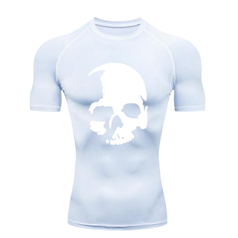 Skeleton Men's Sports T-shirt for Fitness Training Fitness Compression Men's Training T-shirt  Workout T-Shirt