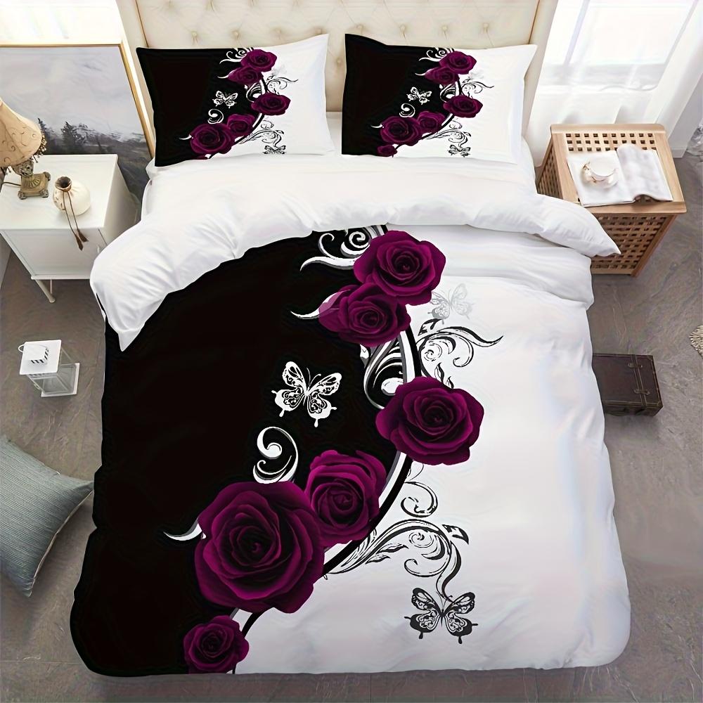 

[3D Stylish] Duvet Cover Set | 2/3Pcs | 1 Duvet Cover + 1/2 Pillowcase | Featuring A 3D Stylish Design With A Simple Black Duvet Cover Set&AU Single(140x210cm)