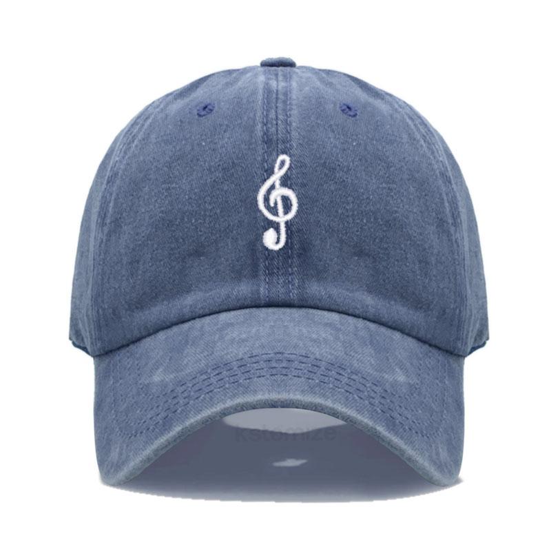Unisex Soft Cotton Dad Hat Musical Note Embroidery Baseball Cap For Women Men Adjustable Unisex Casual Sports Caps