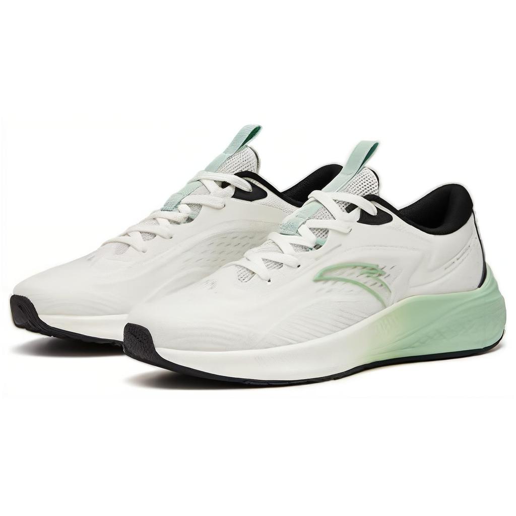 New Anta Road Run Cushioning Anti Slip And Wear Resistant Low Top Running Shoes Men's White Gouache Green 912315519-3