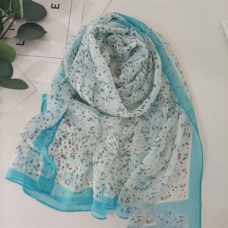 Scarf Lotus Pond Wholesale Long Women's Scarf Beach Scarf Moonlight Thin Summer Lotus Sunscreen Scarf Scarf